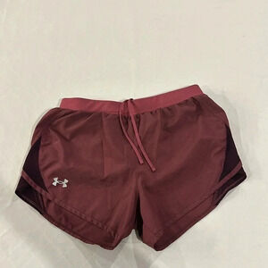 Under Armour women’s running workout‎ shorts lined built in brief small EUC
